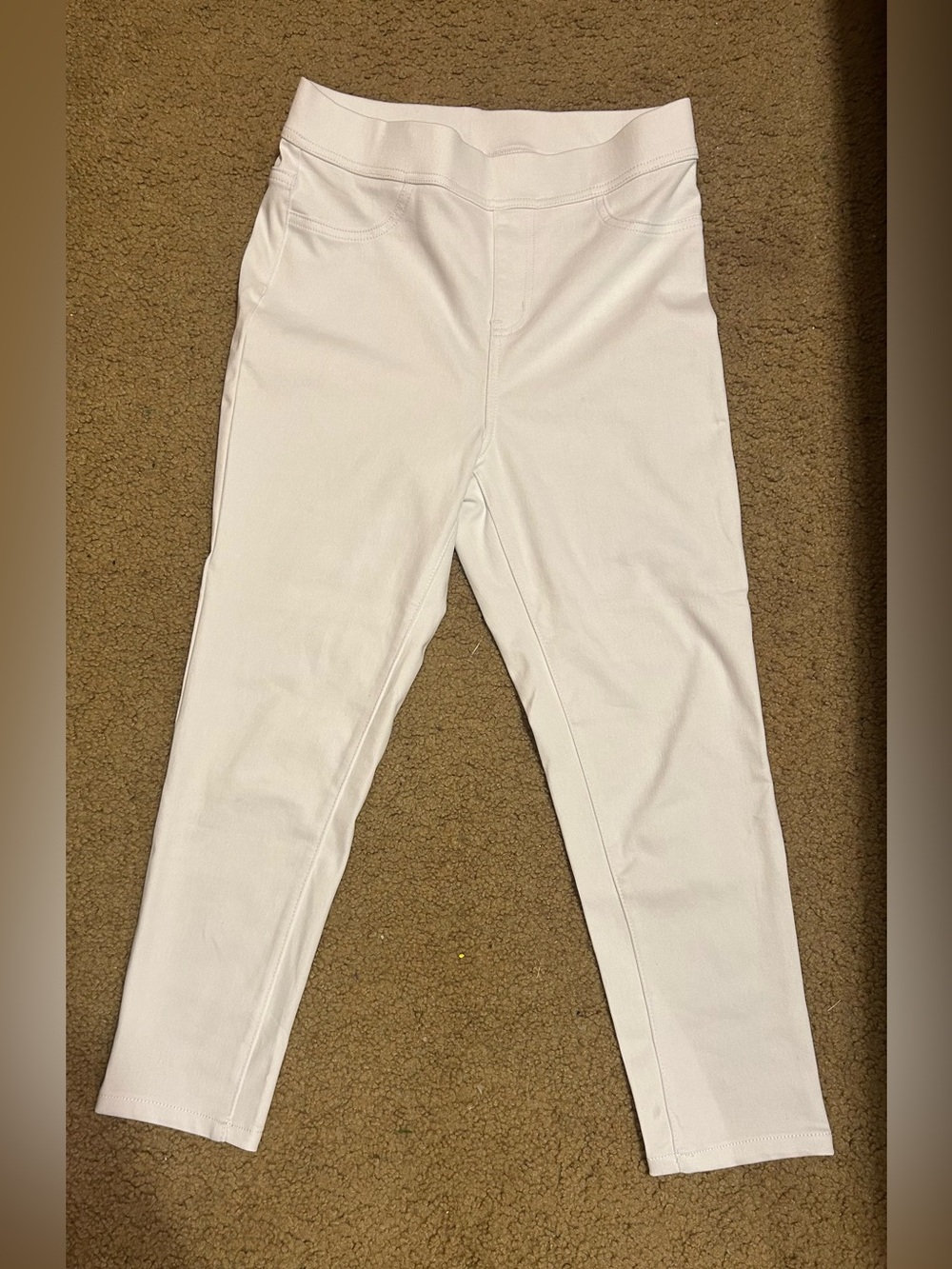 Time and Tru White Girls' Pull-On Stretch Leggings